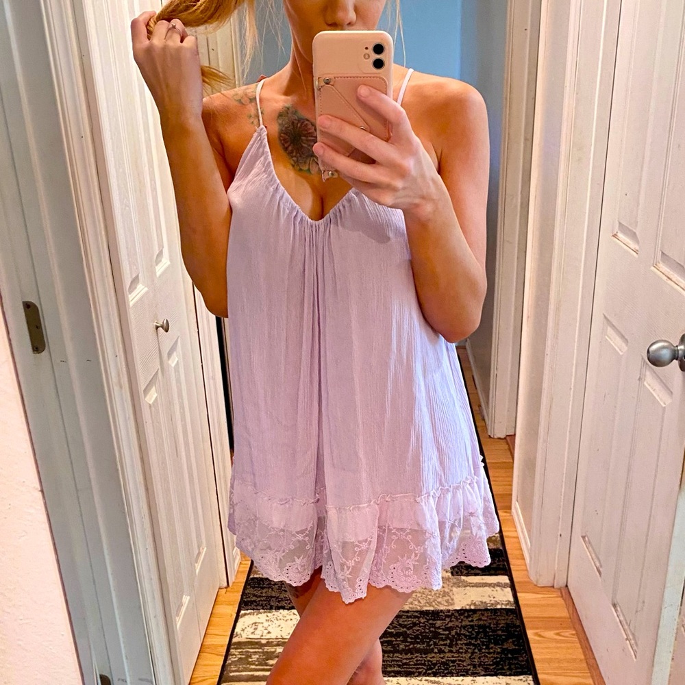 Boho💜 Summer sundress lilac dress small NWT 💜 - Picture 1 of 12